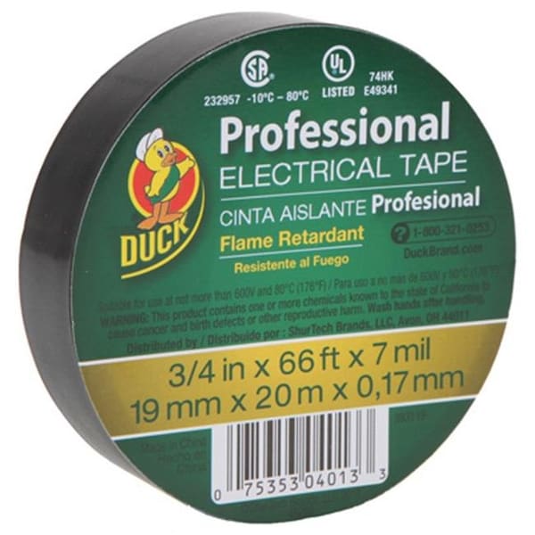 Duck Brand Duck 667 0.75 in. Black Professional Electrical Tape 472894 - main